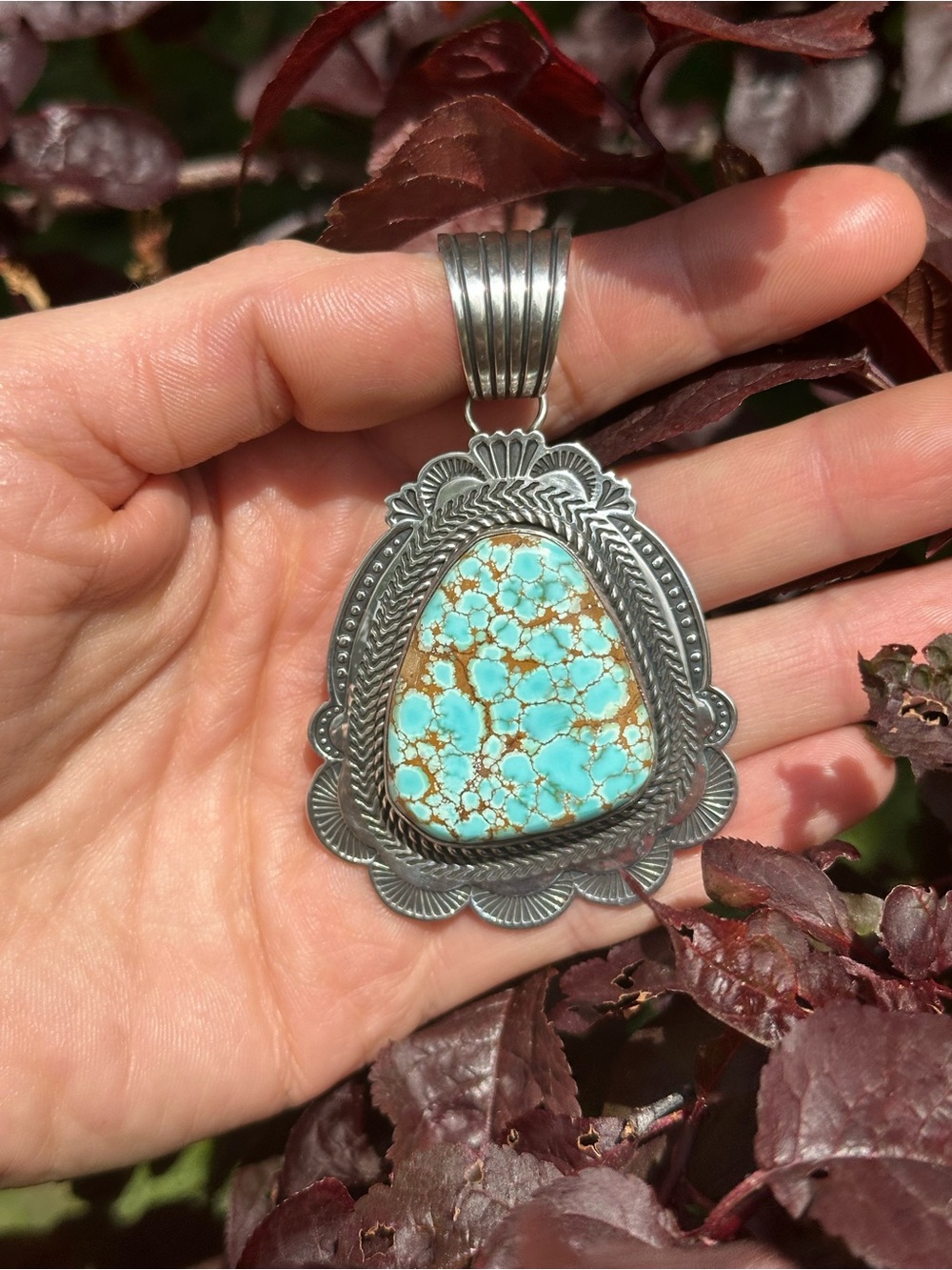 Albert Jake Number 8 Turquoise Pendant